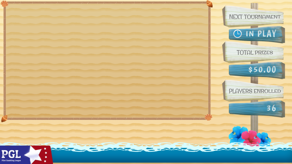 Bingo Surf Theme Enrollment Screen